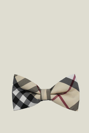 Boys Bow Tie - Cream Checkered