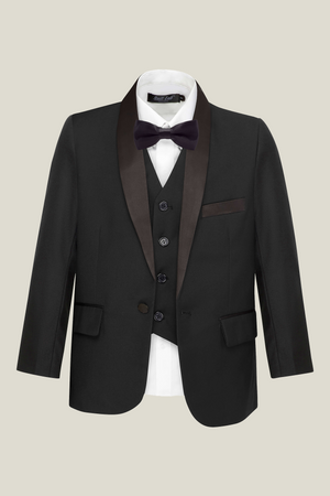 Boys Matte Black Tuxedo