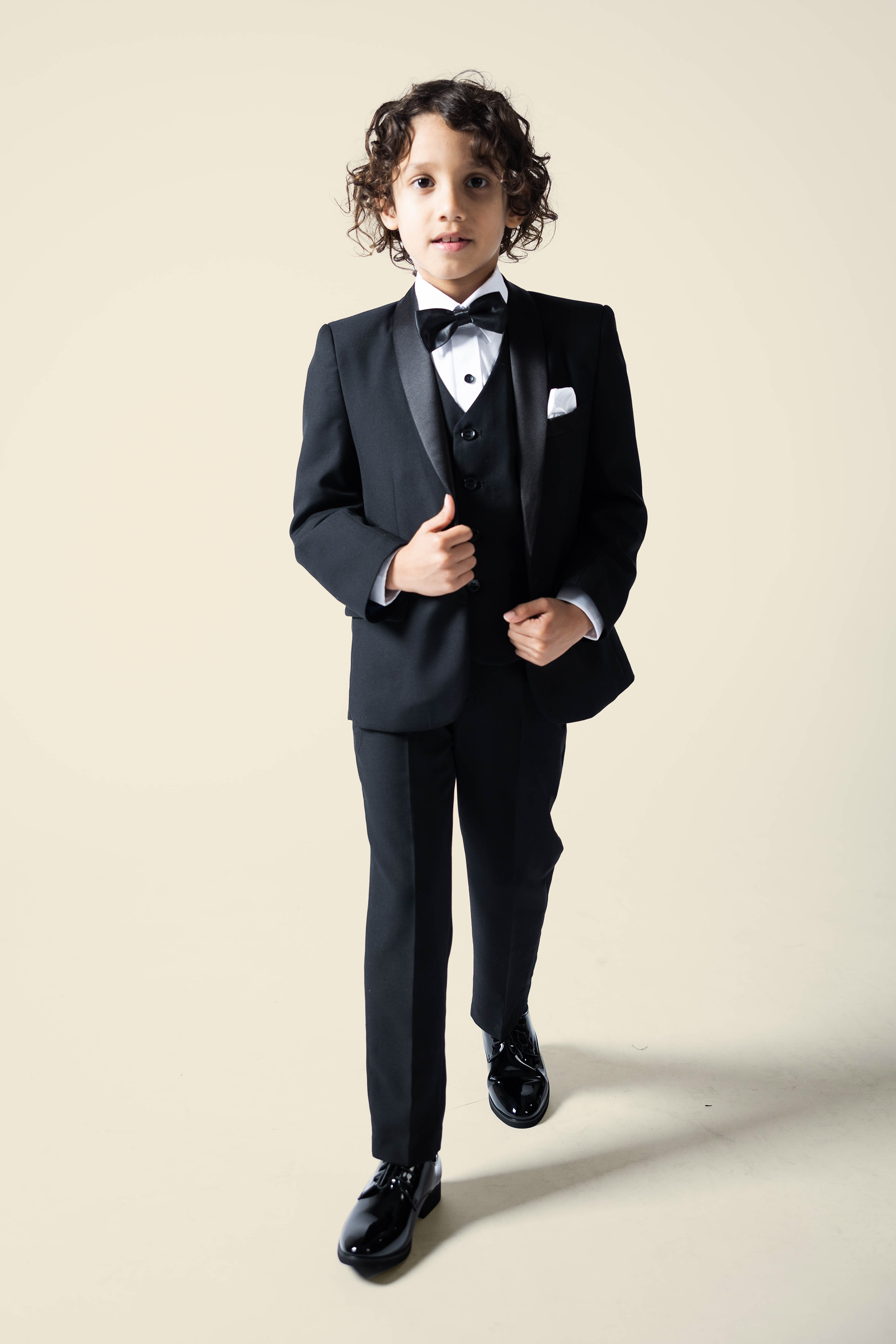 Boys Matte Black Tuxedo
