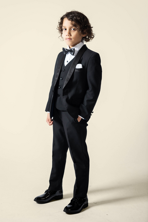 Boys Matte Black Tuxedo