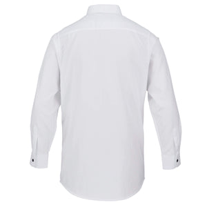 Boys White Formal Shirt Textured with White Buttons