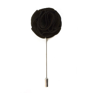 Blossom Lapel Pin - Black - Suit Lab