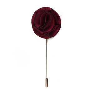 Blossom Lapel Pin - Burgundy