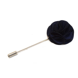 Blossom Lapel Pin - Dark Navy