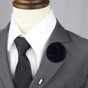 Blossom Lapel Pin - Dark Navy