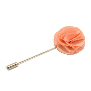Blossom Lapel Pin - Peach - Suit Lab