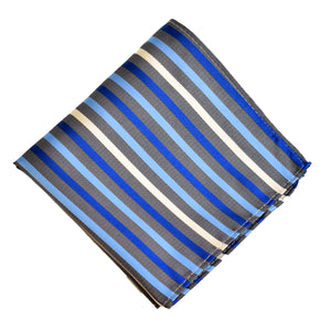 Pocket Square - Blue Multi Stripes