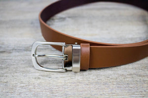 Baby / Boys Leather Belts - Brown Clasp Buckle - Suit Lab
