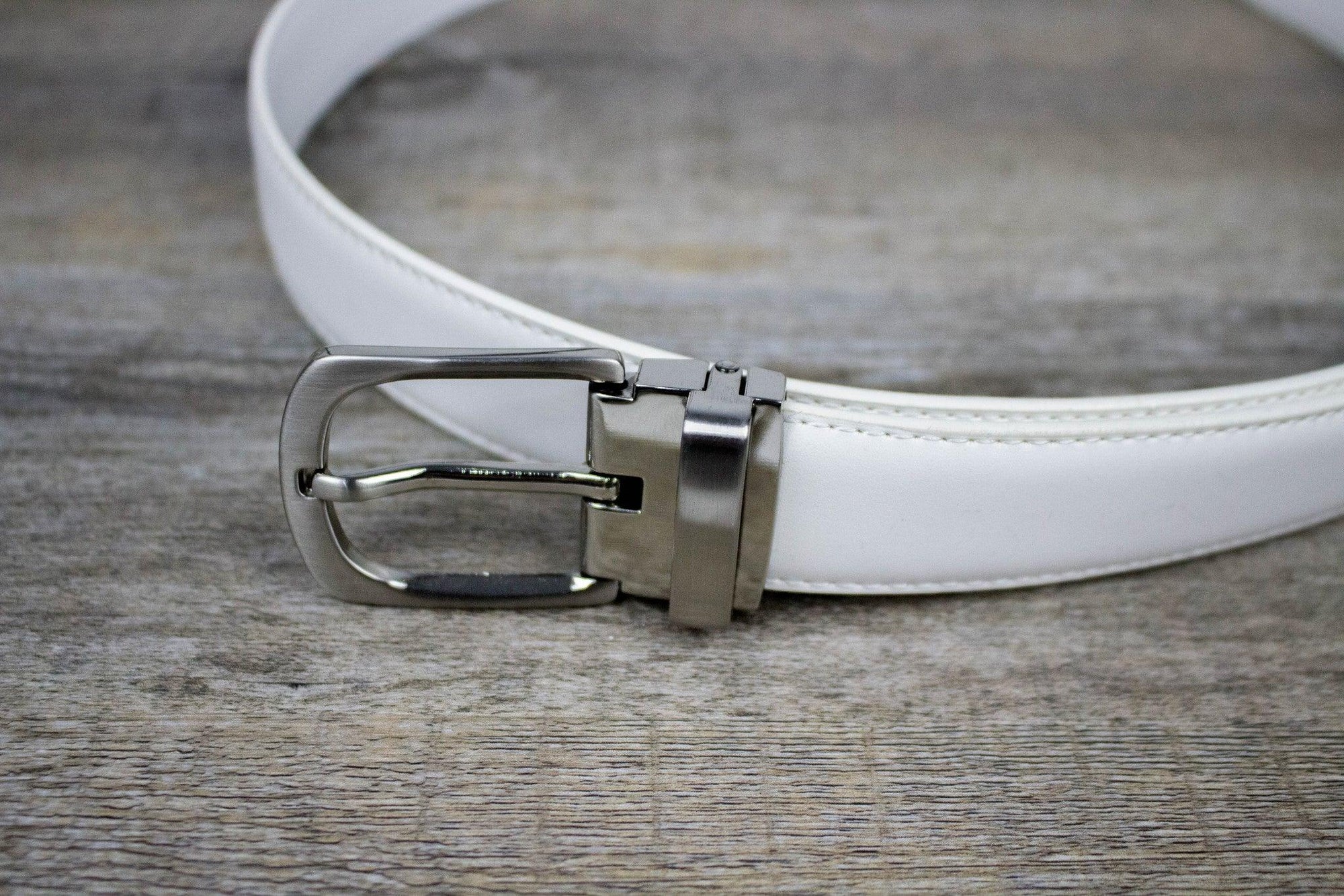 Boys Leather Belt - White Clasp - Suit Lab