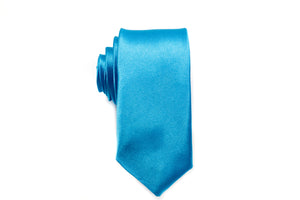 Men Skinny Tie - Aqua
