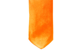 Men Skinny Tie - Orange