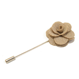 Petal Lapel Pin - Beige