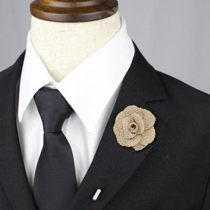 Petal Lapel Pin - Beige