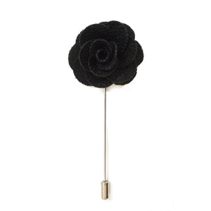 Petal Lapel Pin - Black