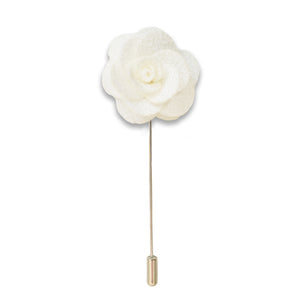 Petal Lapel Pin - White