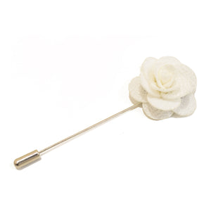 Petal Lapel Pin - White