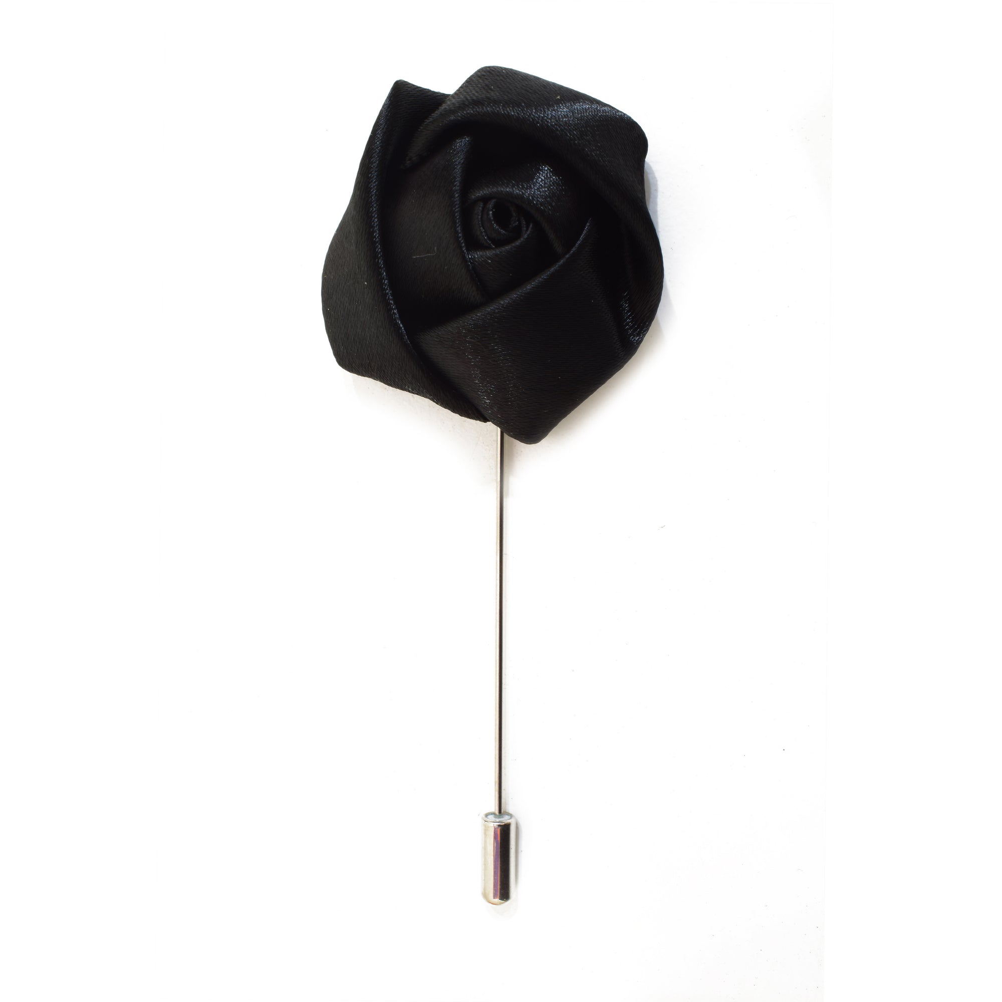 Rose Lapel Pin - Black
