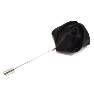 Rose Lapel Pin - Black