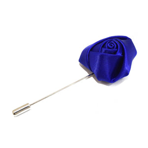 Rose Lapel Pin - Electric Blue - Suit Lab