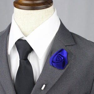 Rose Lapel Pin - Electric Blue - Suit Lab