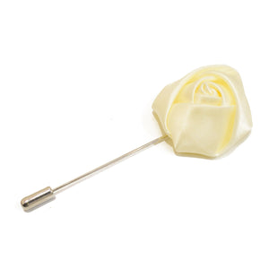 Rose Lapel Pin - Ivory - Suit Lab