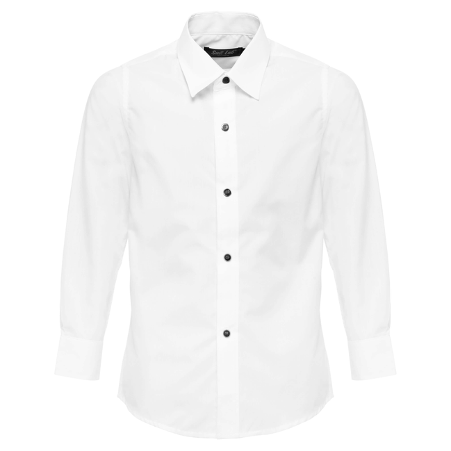 white dress shirt with black buttons The Solid White Tuxedo Shirt S / Solid White