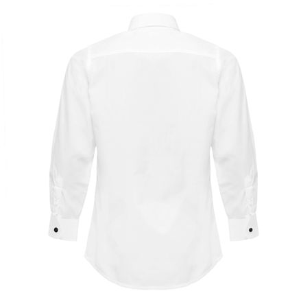 Boys' White Shirt Premium Black Buttons