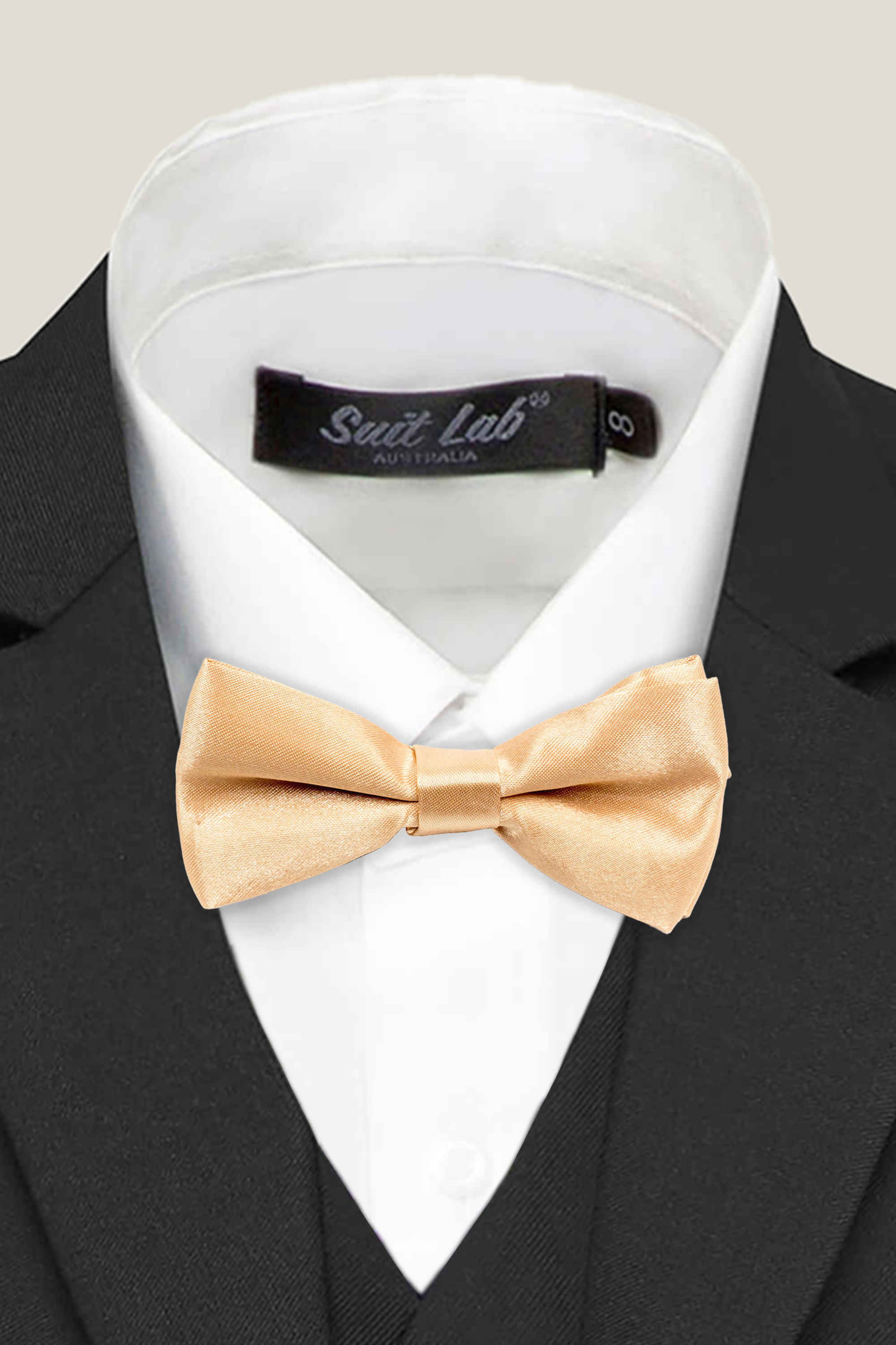 Boys Bow Tie - Beige Gold