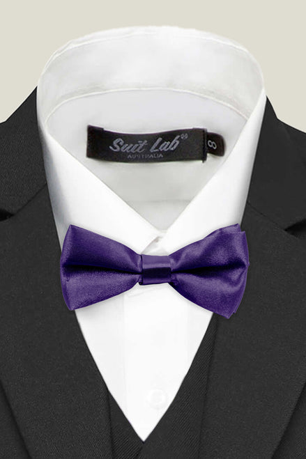 Boys' Bow Tie - Eggplant Purple
