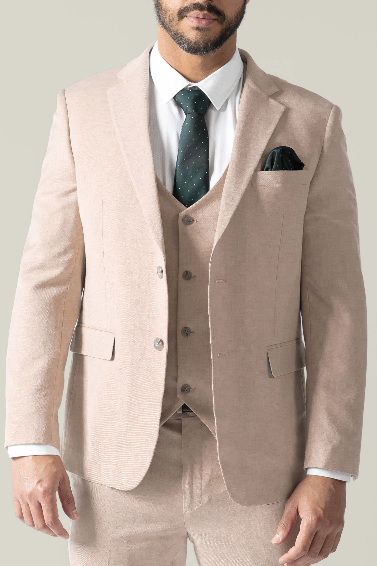 Men's Tan Suit Jacket