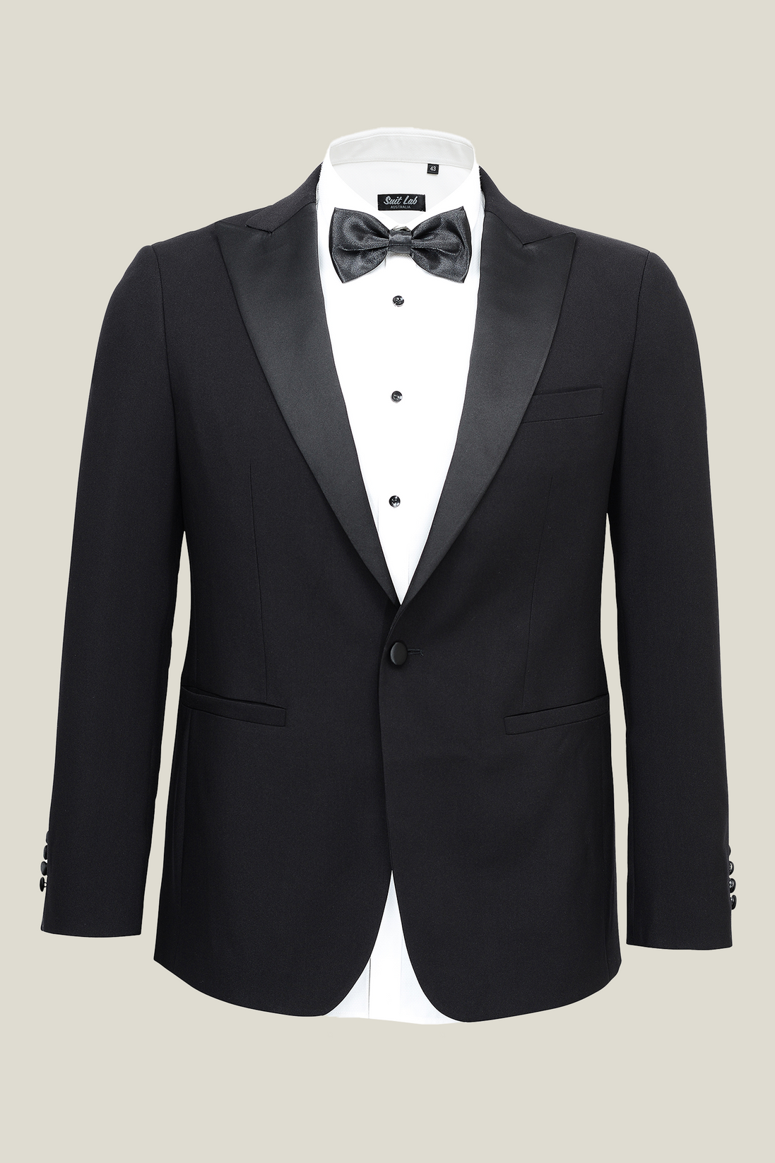 Men's Noir Black Tuxedo Jacket with Peak Lapel
