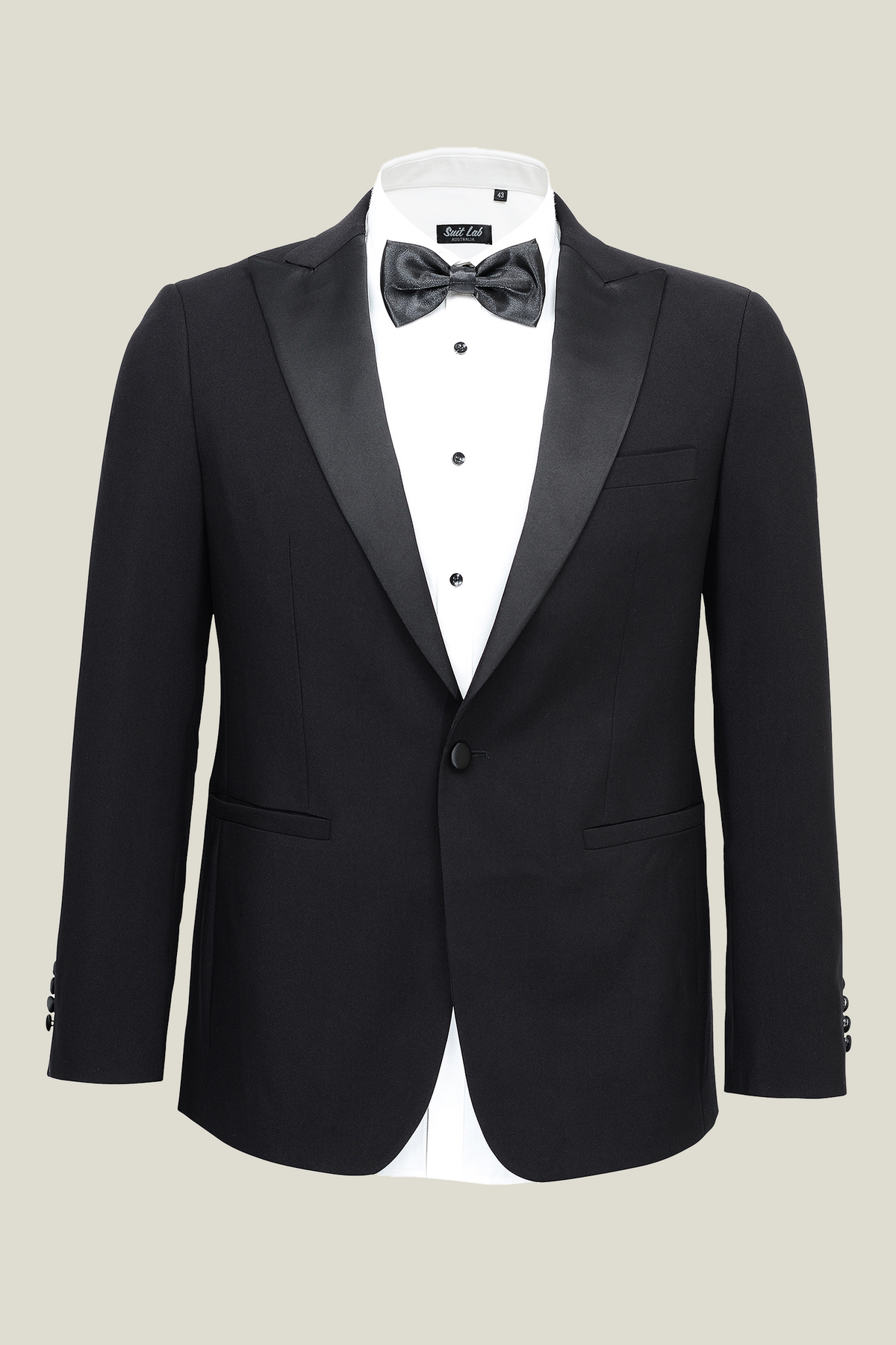 Men's Noir Black Tuxedo Jacket with Peak Lapel