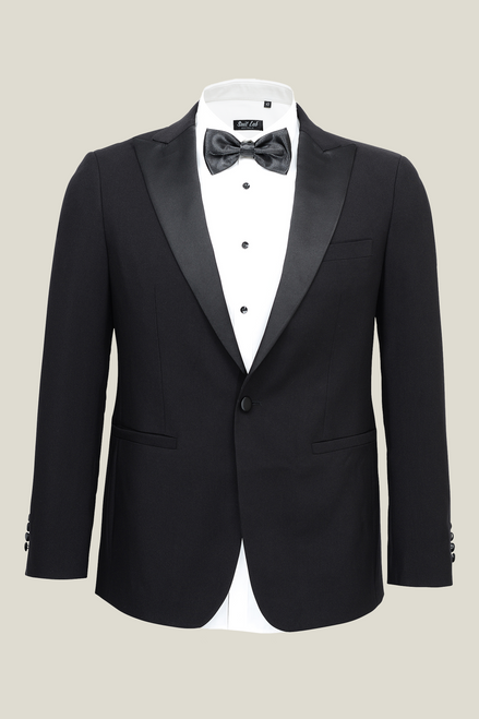 Men's Noir Black Tuxedo with Peak Lapel