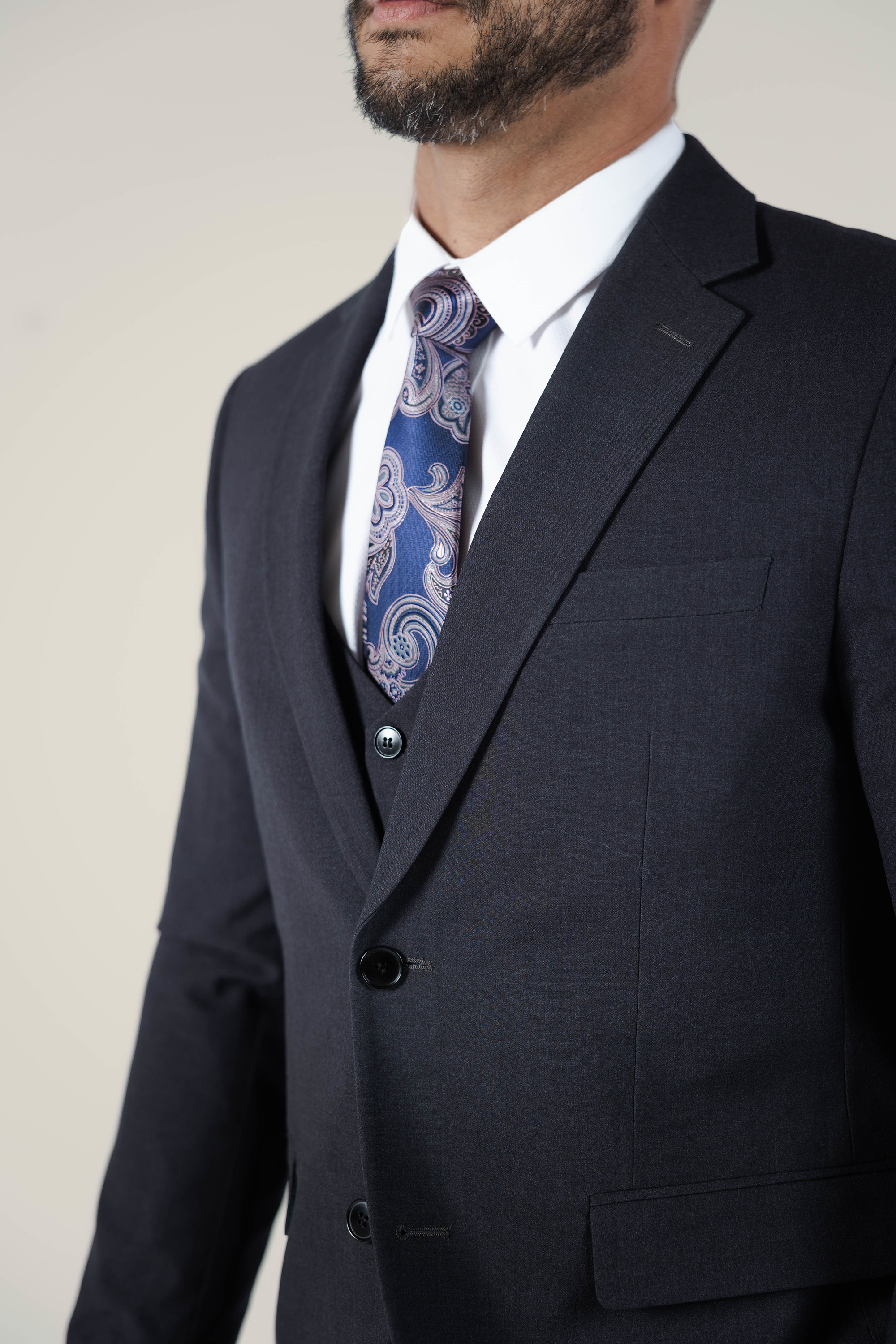 Mens Charcoal Grey Suit Suit Lab - Main Image