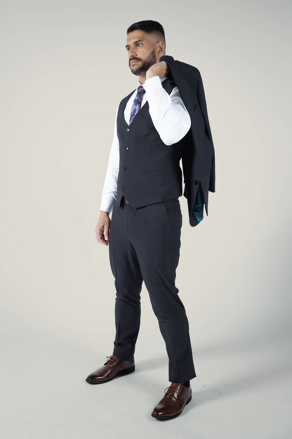 Gray on sale suit vest