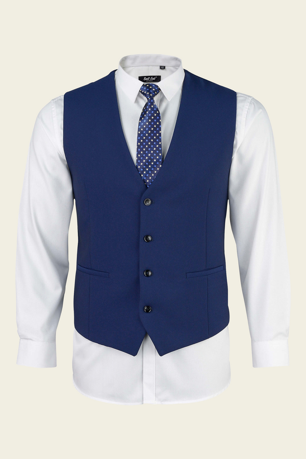 Mens navy blue suit 2025 vest