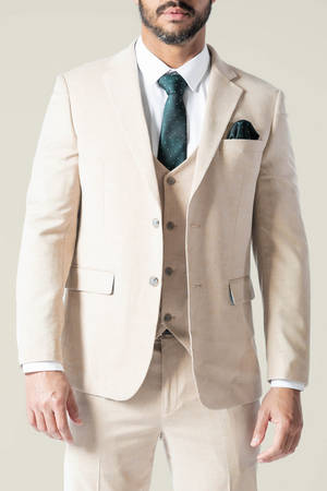 Men's Beige Suit Jacket