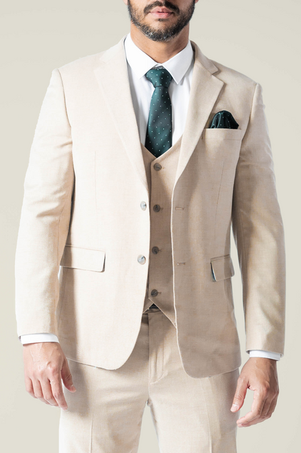 Men's Coastal Beige Suit Jacket