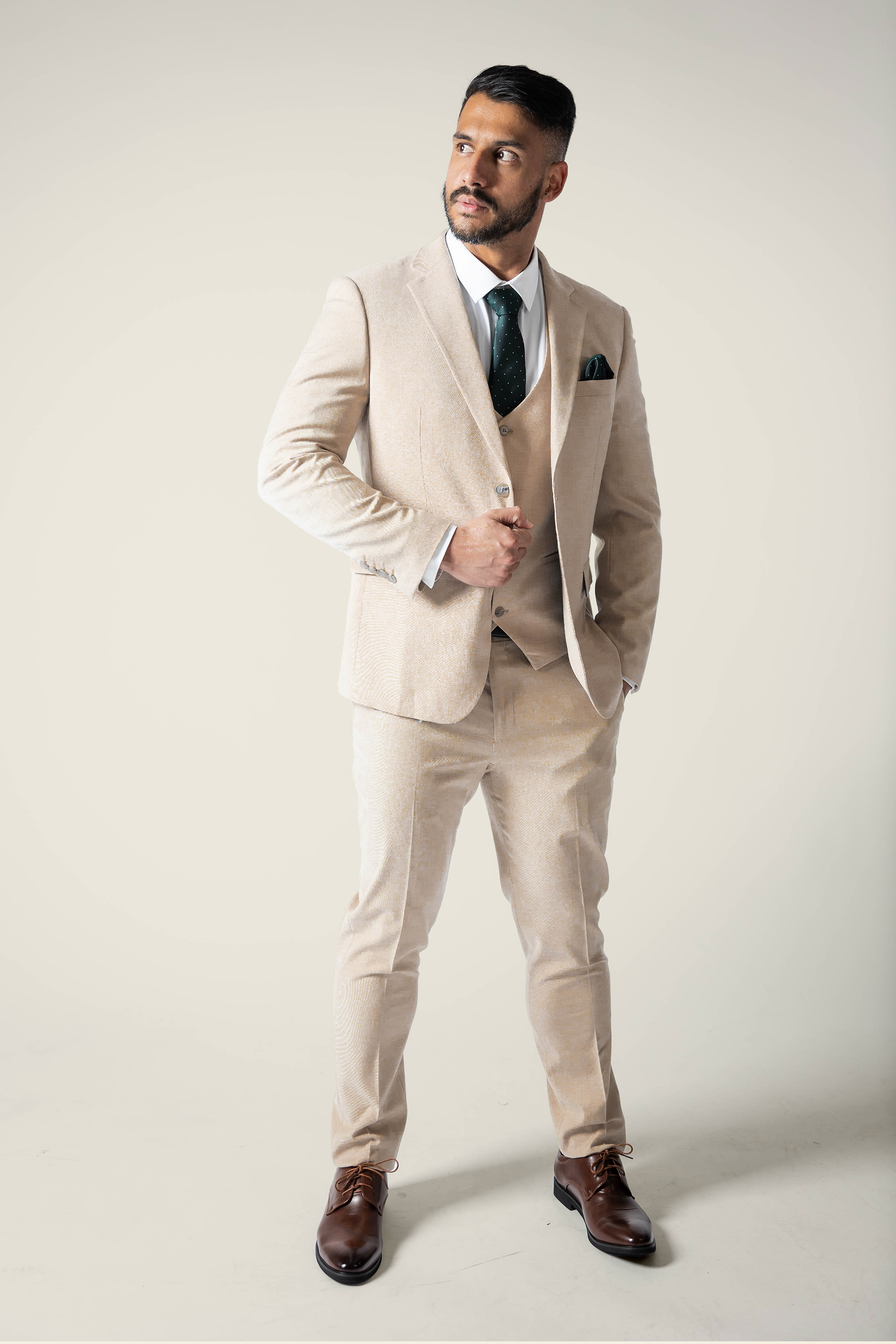 Men's Coastal Beige Suit Jacket