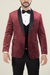 Men's Burgundy Velvet Tuxedo Jacket