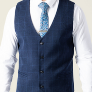 Men's Duke Navy Checkered Vest