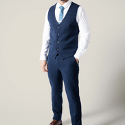 Men's Duke Navy Checkered Vest