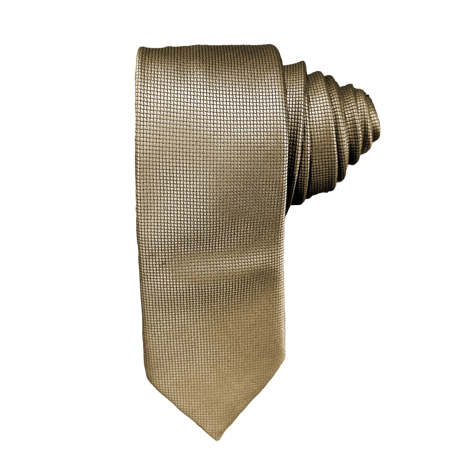 Men Slim Tie - Champagne Texture