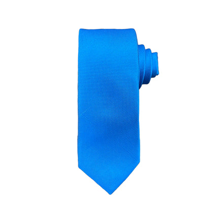Men's Slim Tie - Bright Blue Texture