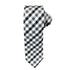 Men's Slim Tie - Black and White Checkered