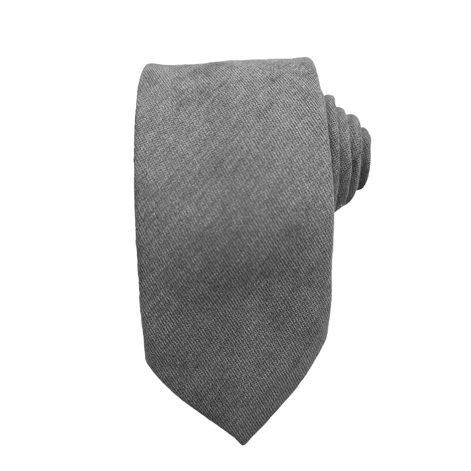 Mens Ties - Grey Cotton