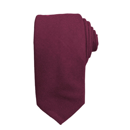 Men's Tie - Maroon Cotton