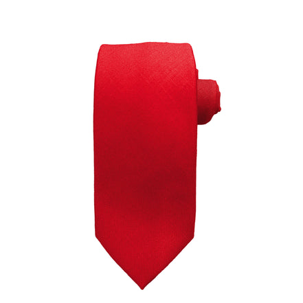 Men's Tie - Bright Red Cotton