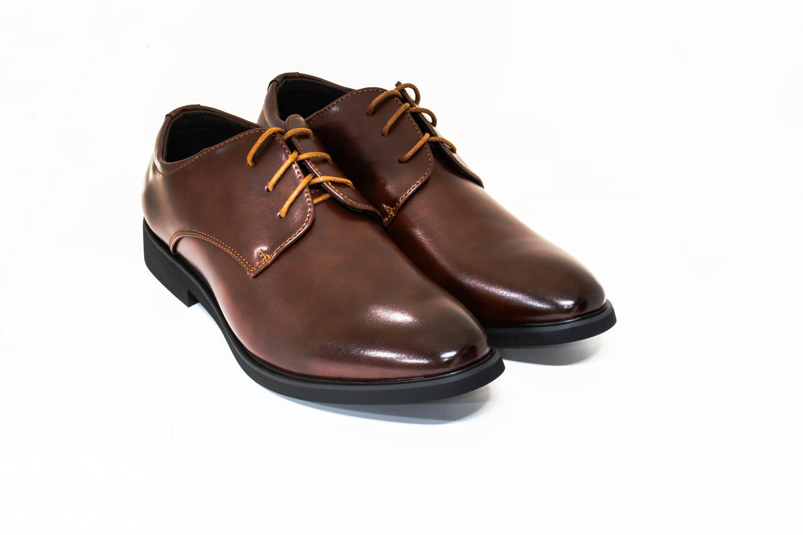 Mens London Derby Shoes - Brown