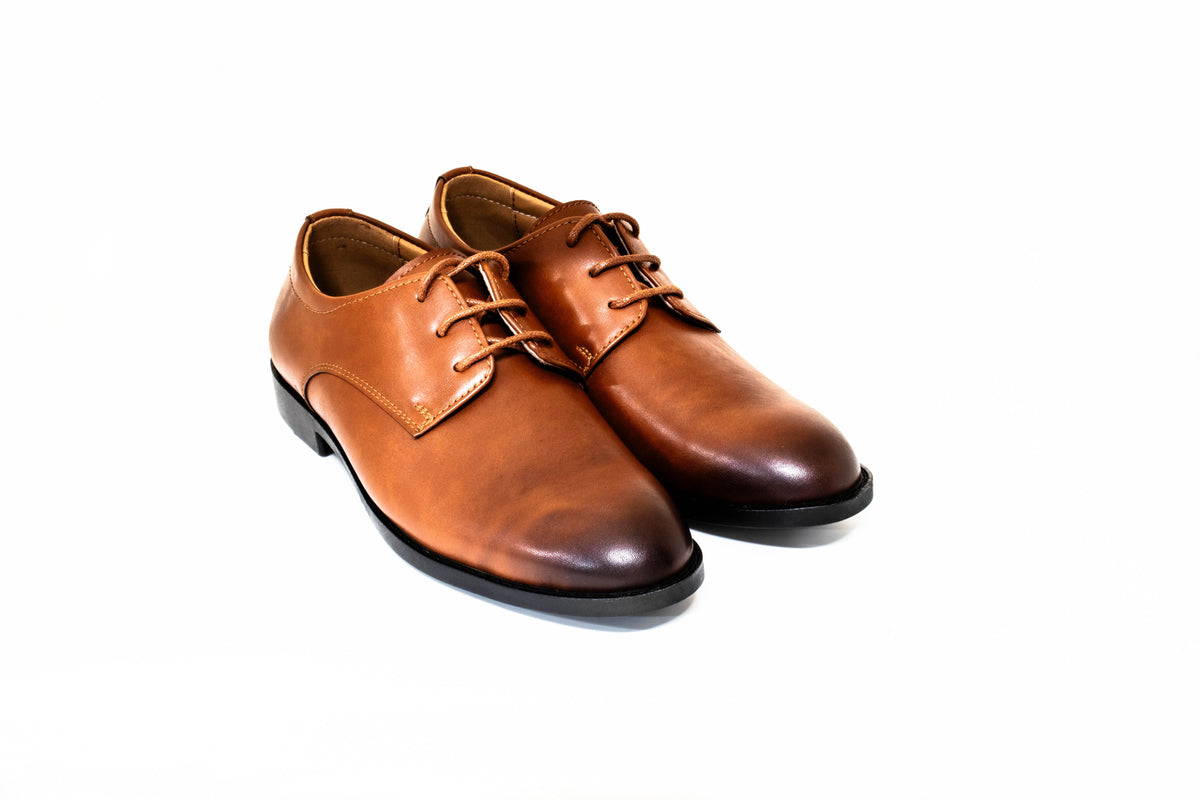 Mens London Derby Shoes - Tan